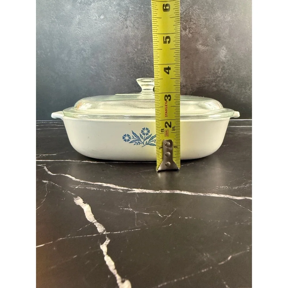 Vintage Blue Cornflower Corning Ware 9in P-9-B Casserole Dish with Lid